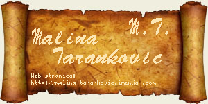 Malina Taranković vizit kartica